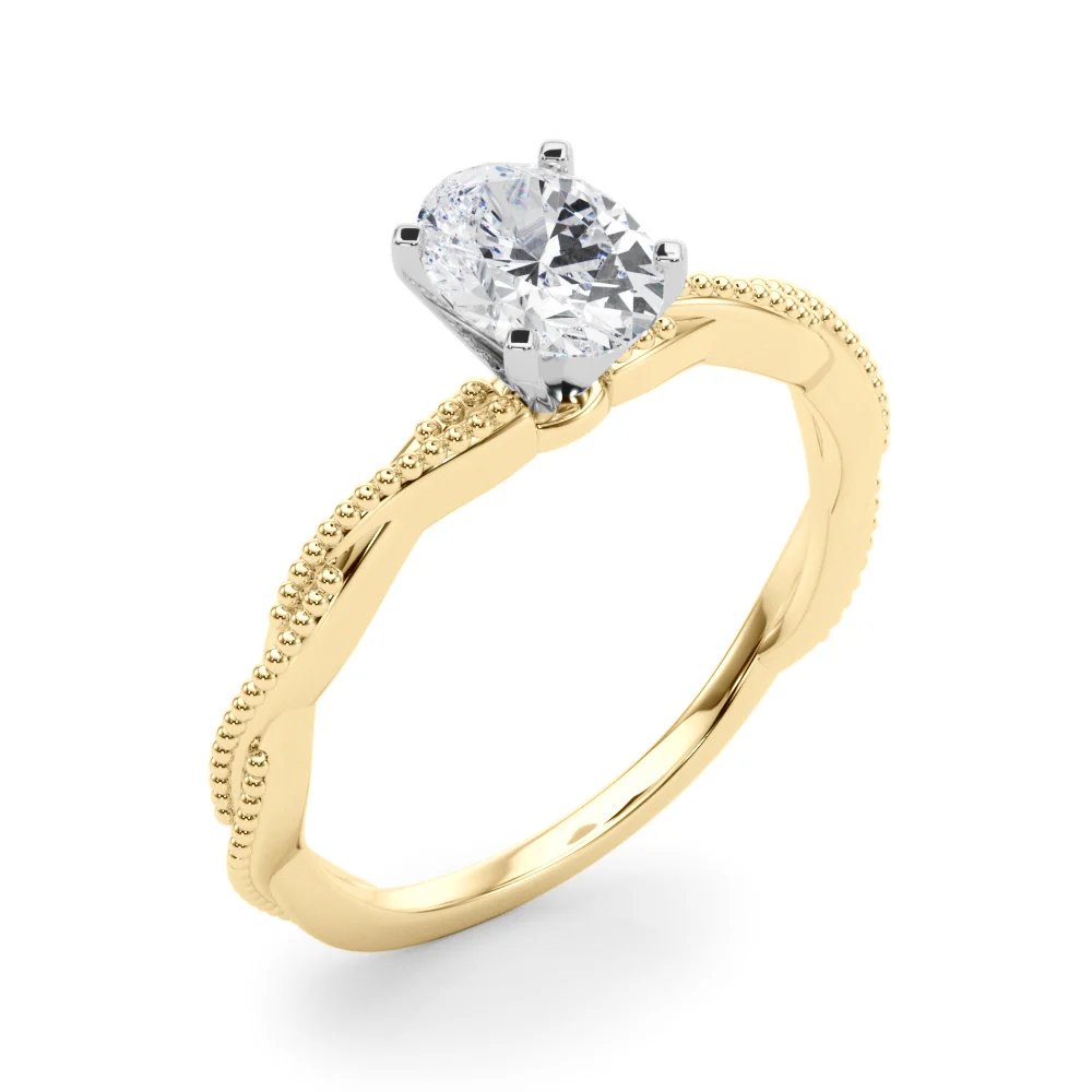Twisting Milgrain Engagement Ring - Image 44