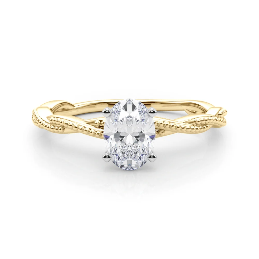 Twisting Milgrain Engagement Ring - Image 43