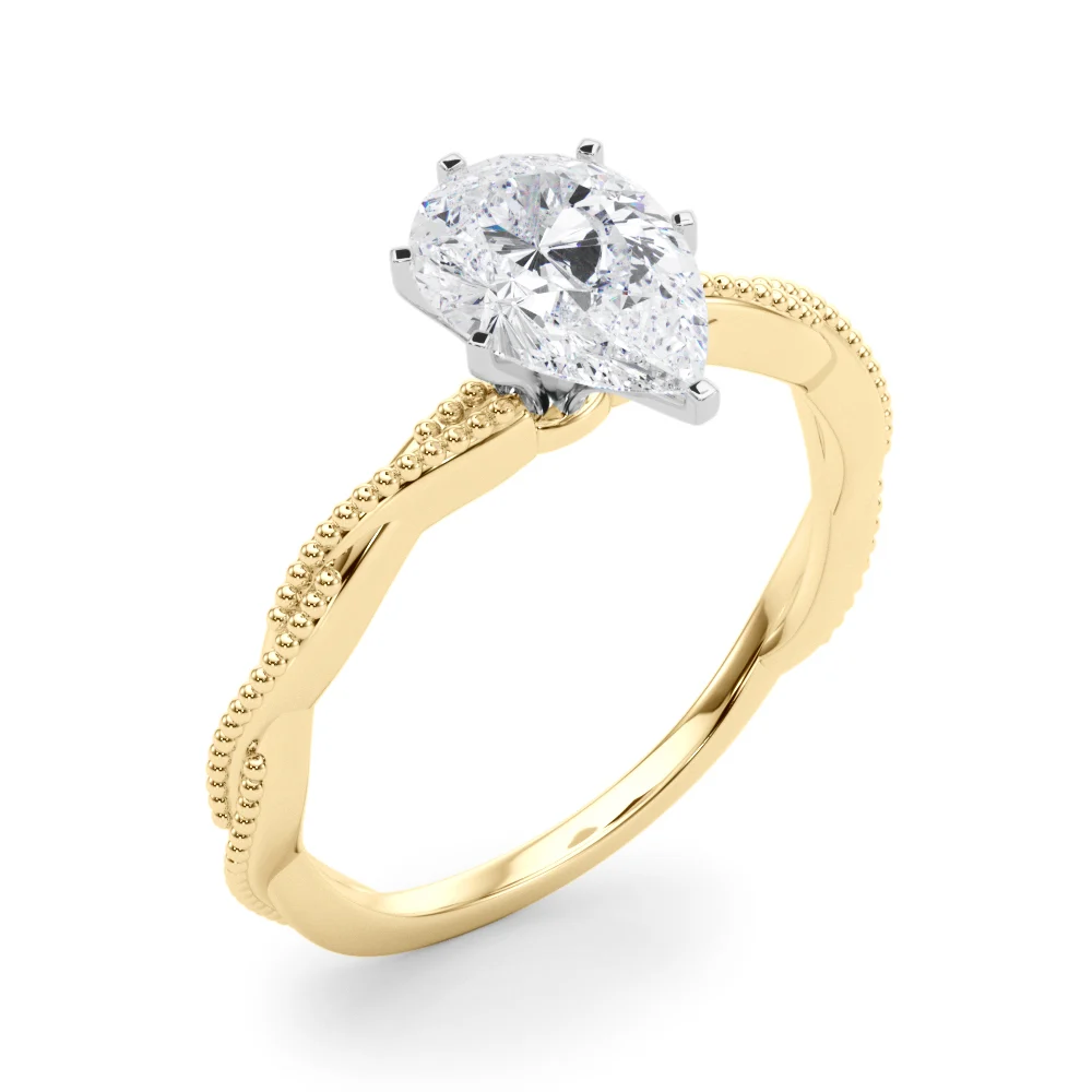 Twisting Milgrain Engagement Ring - Image 80