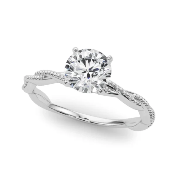 Twisting Milgrain Engagement Ring