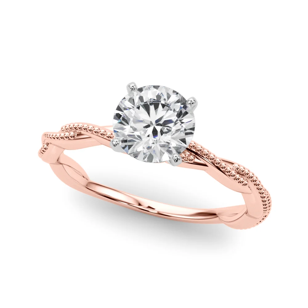 Twisting Milgrain Engagement Ring - Image 9