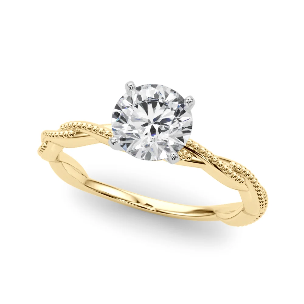 Twisting Milgrain Engagement Ring - Image 5
