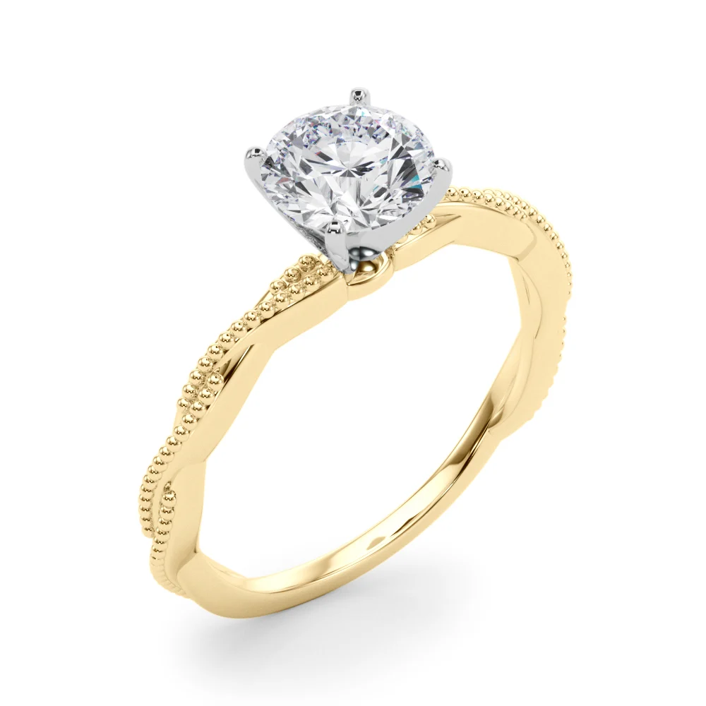 Twisting Milgrain Engagement Ring - Image 8
