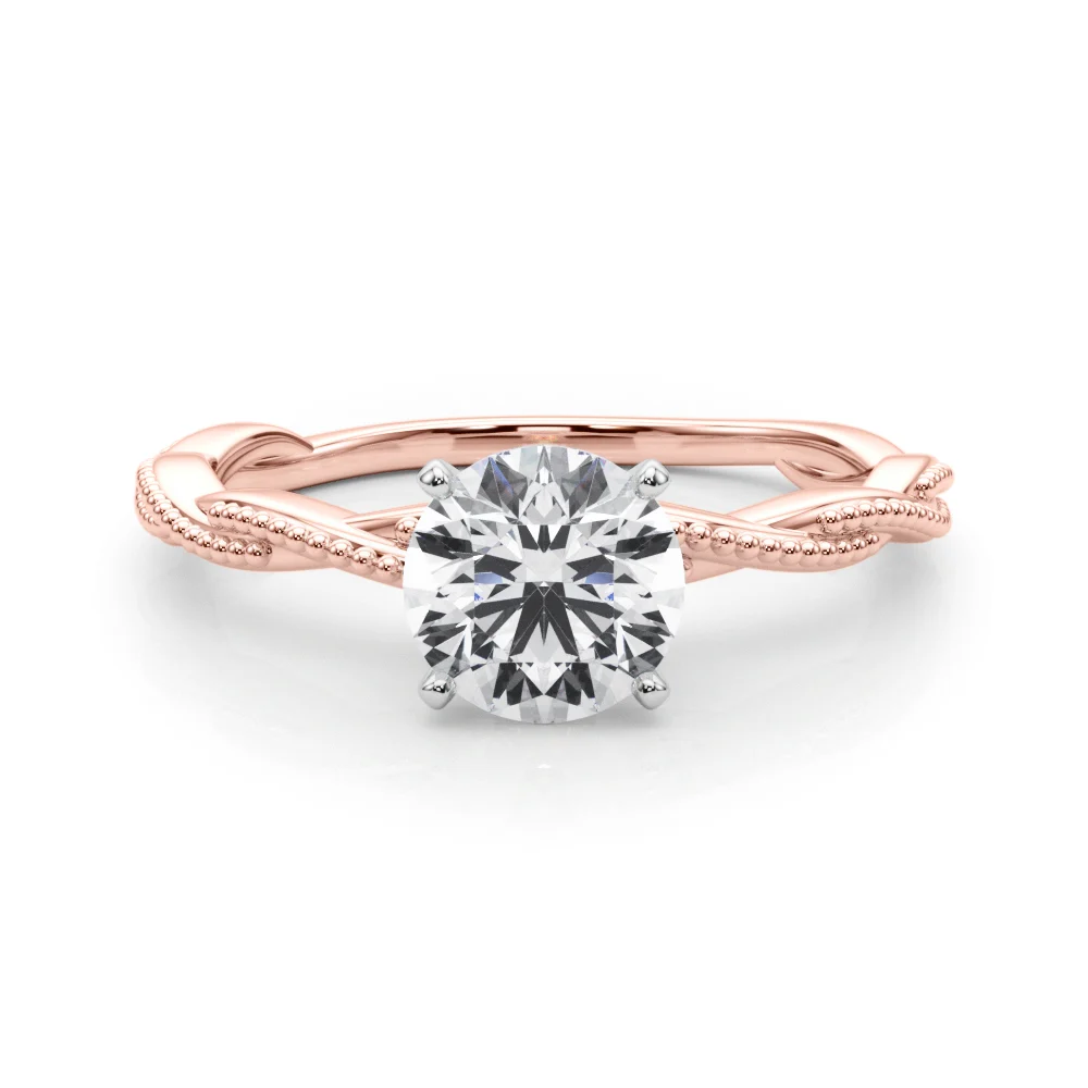 Twisting Milgrain Engagement Ring - Image 11