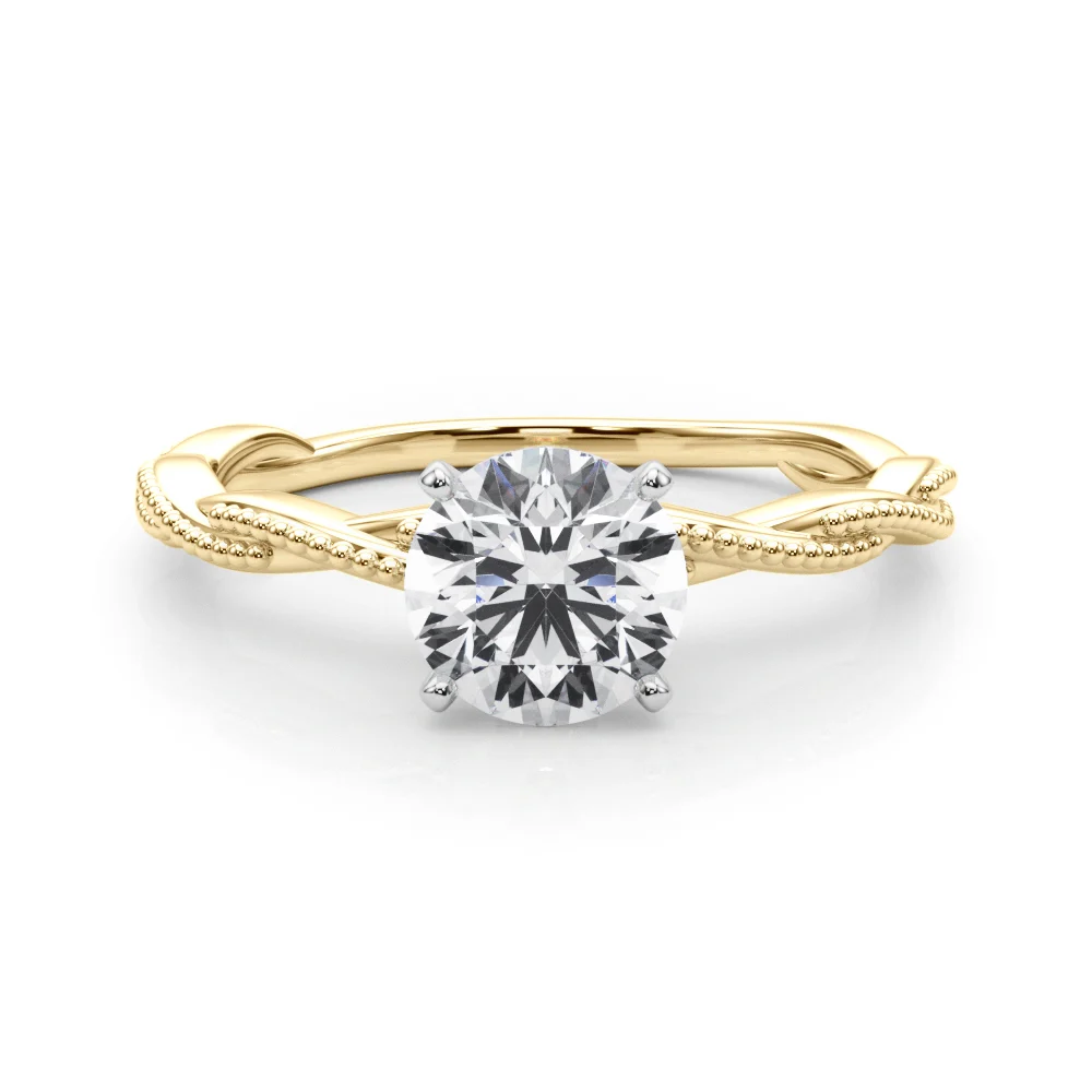 Twisting Milgrain Engagement Ring - Image 7
