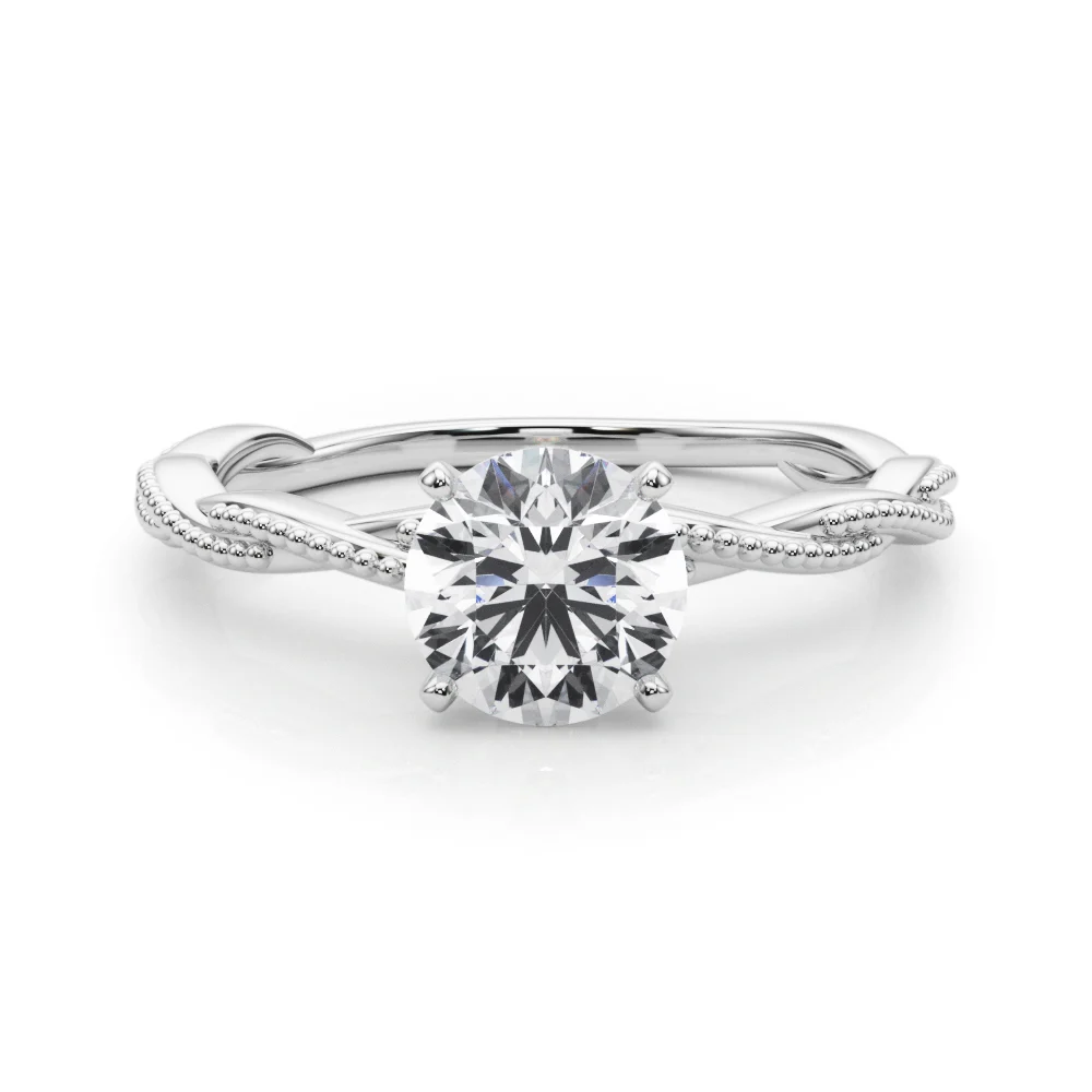 Twisting Milgrain Engagement Ring - Image 3