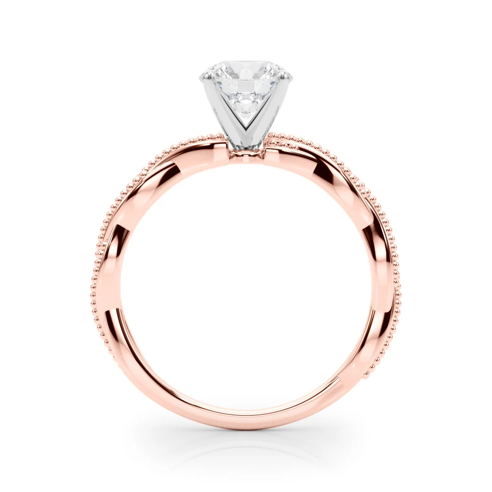 Twisting Milgrain Engagement Ring - Image 10