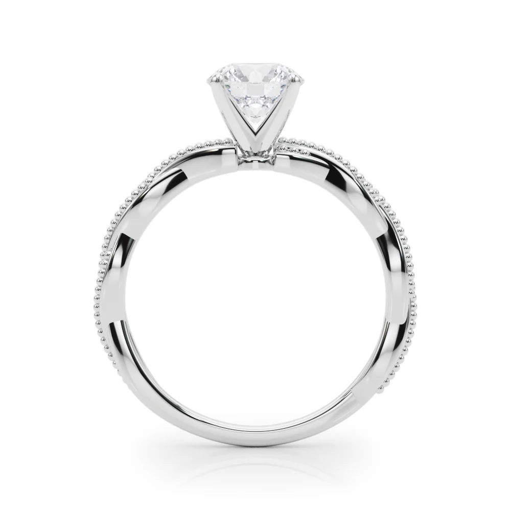 Twisting Milgrain Engagement Ring - Image 2