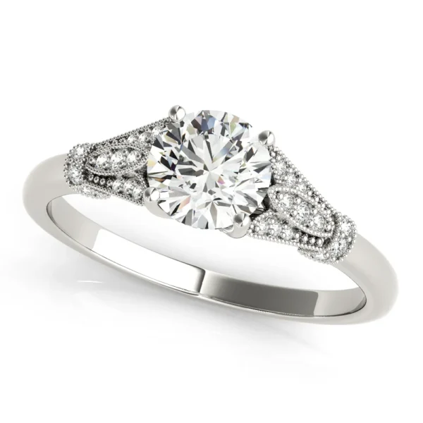 Vintage Marquise Shape Milgrain Engagement Rings