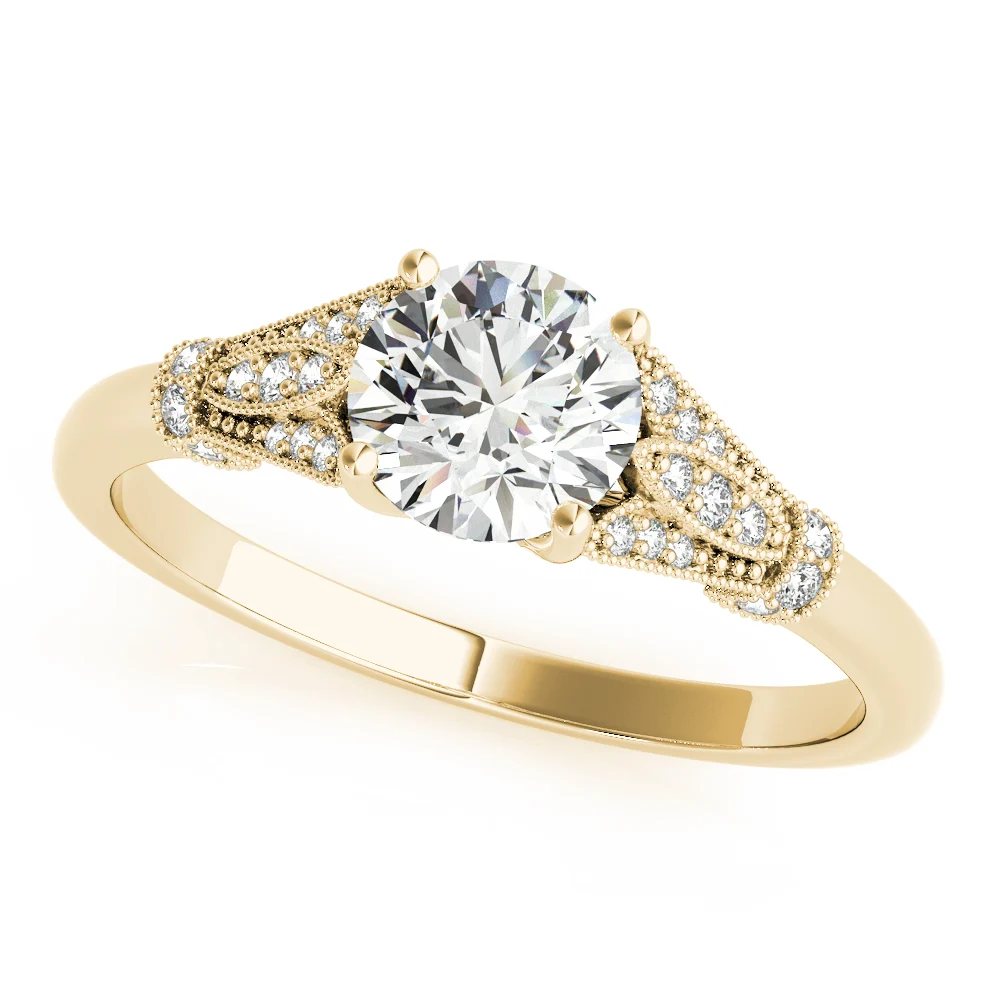 Vintage Marquise Shape Milgrain Engagement Rings - Image 5
