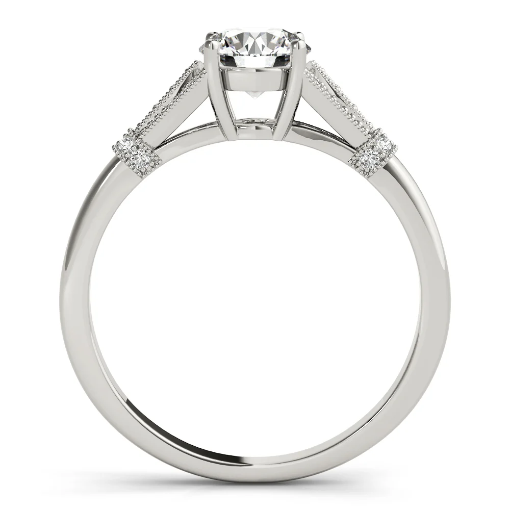 Vintage Marquise Shape Milgrain Engagement Rings - Image 2