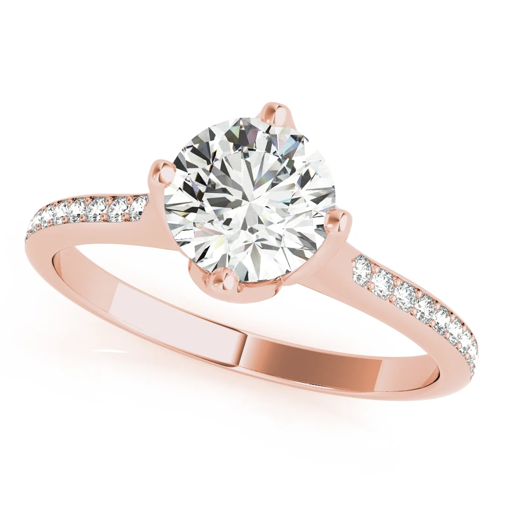Single Row Prong Set Engagement Ring - Image 9
