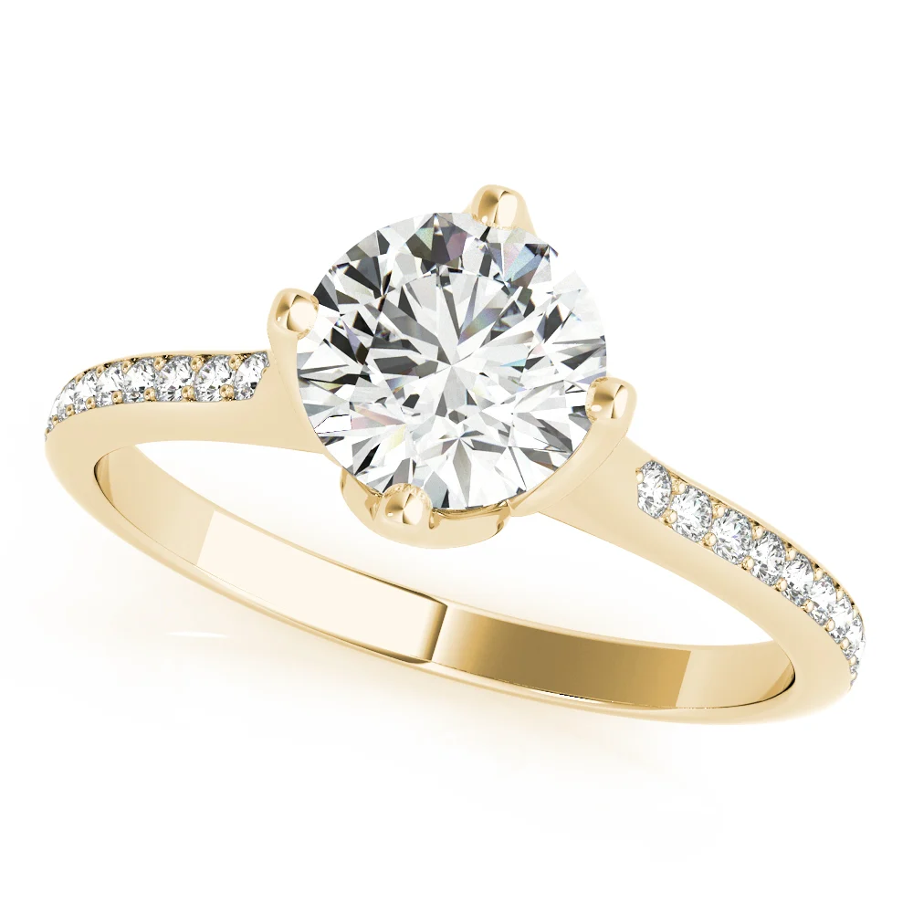 Single Row Prong Set Engagement Ring - Image 5