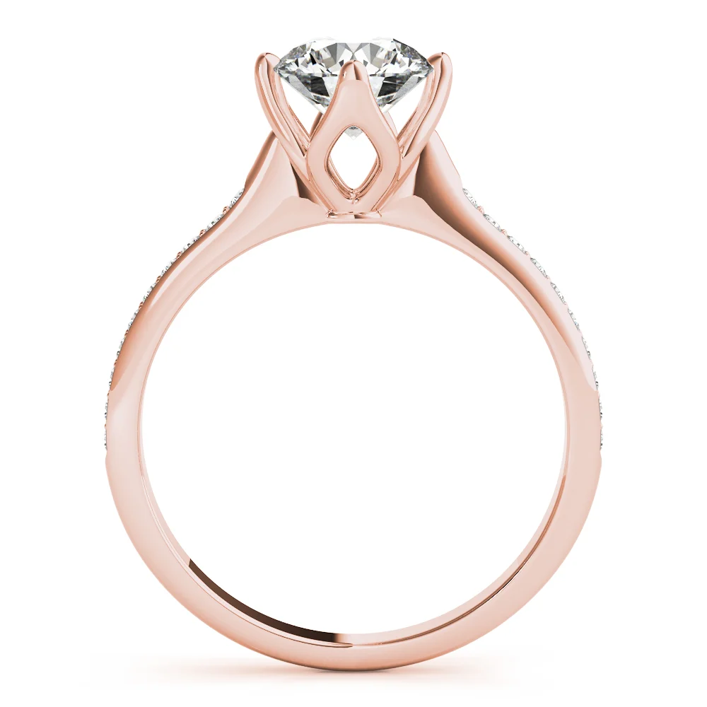 Single Row Prong Set Engagement Ring - Image 10