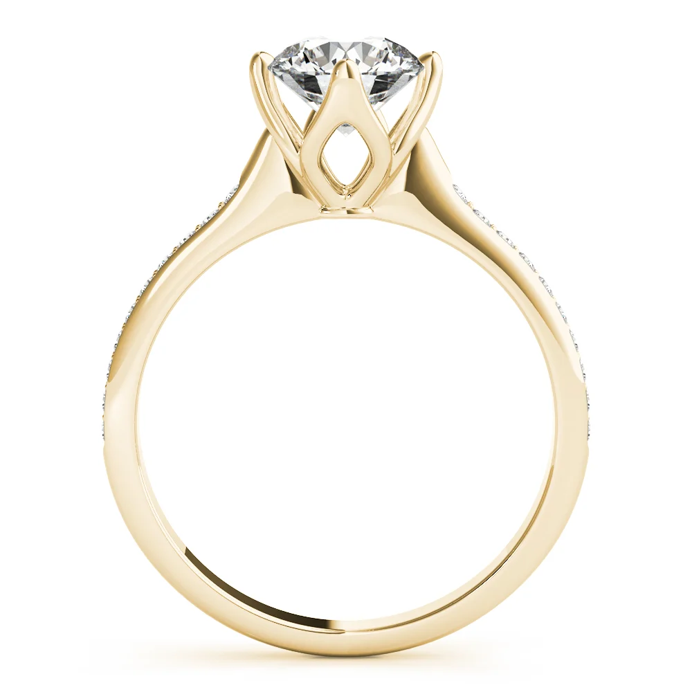 Single Row Prong Set Engagement Ring - Image 6
