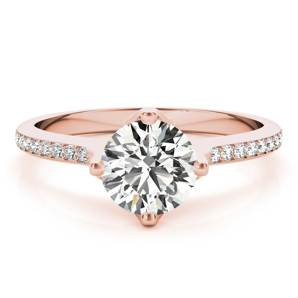 Single Row Prong Set Engagement Ring - Image 12