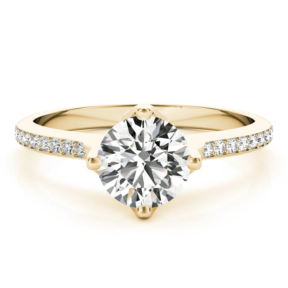 Single Row Prong Set Engagement Ring - Image 8