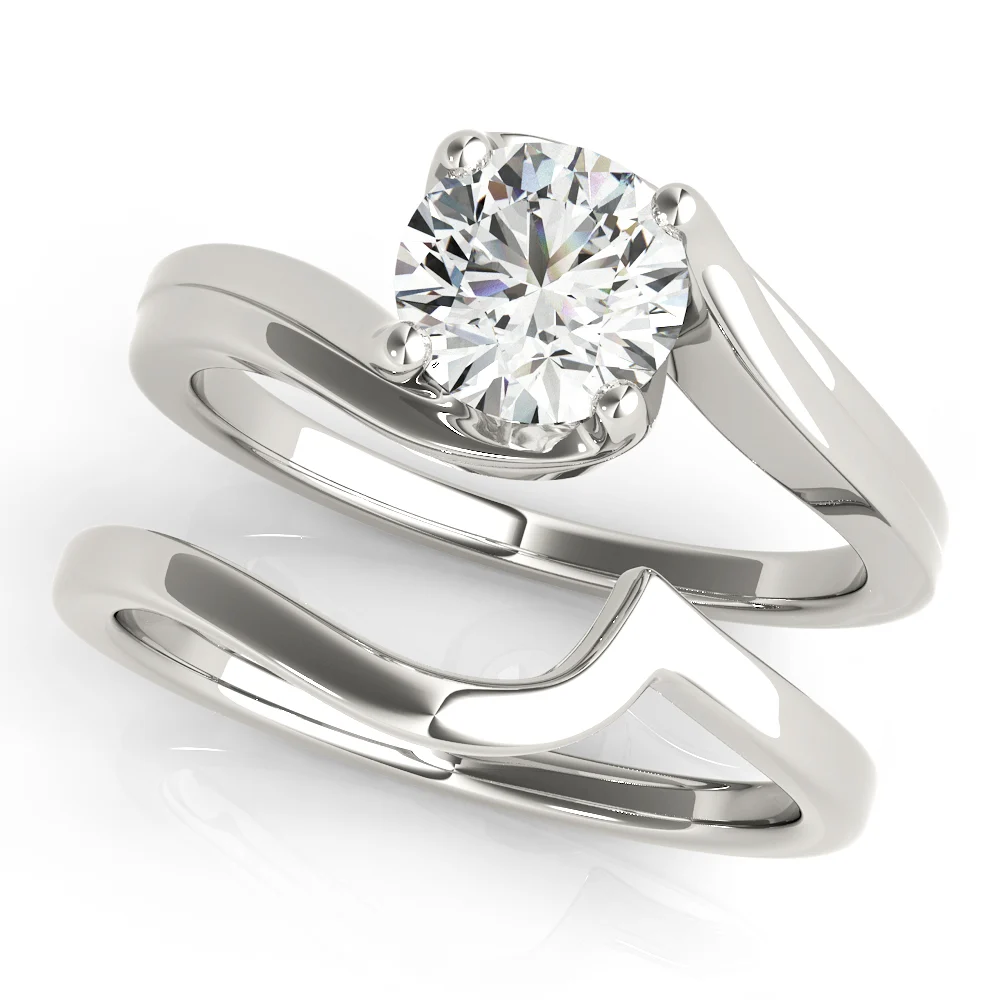 Bypass Solitaire Engagement Ring - Image 3