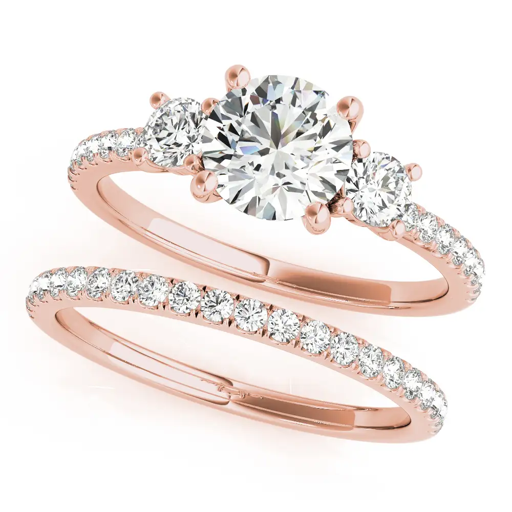 3-Stone Solitaire Split Prong Engagement Ring - Image 11