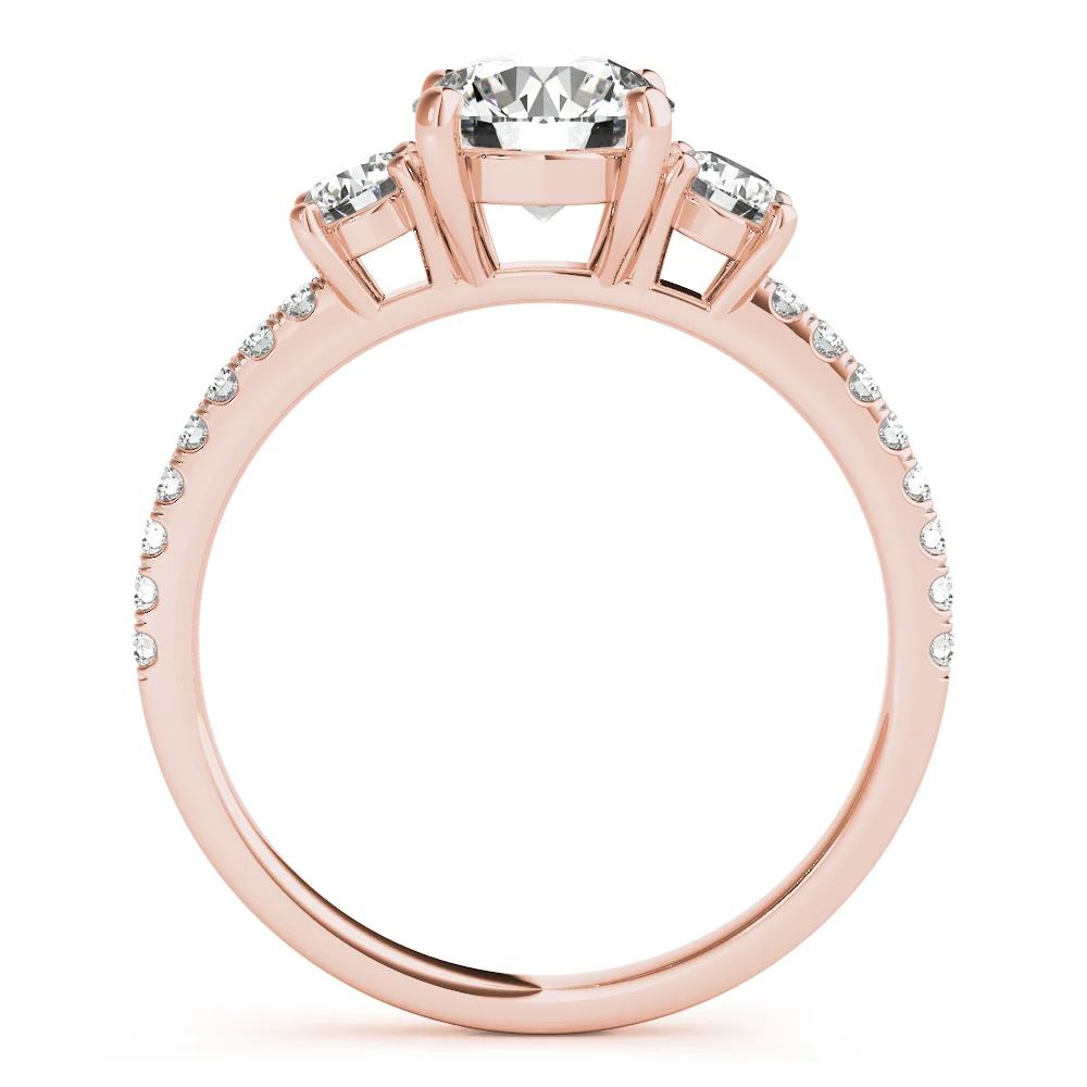 3-Stone Solitaire Split Prong Engagement Ring - Image 10