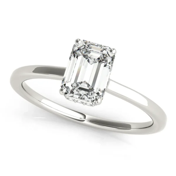 Solitaire Emerald-Cut Engagement Ring