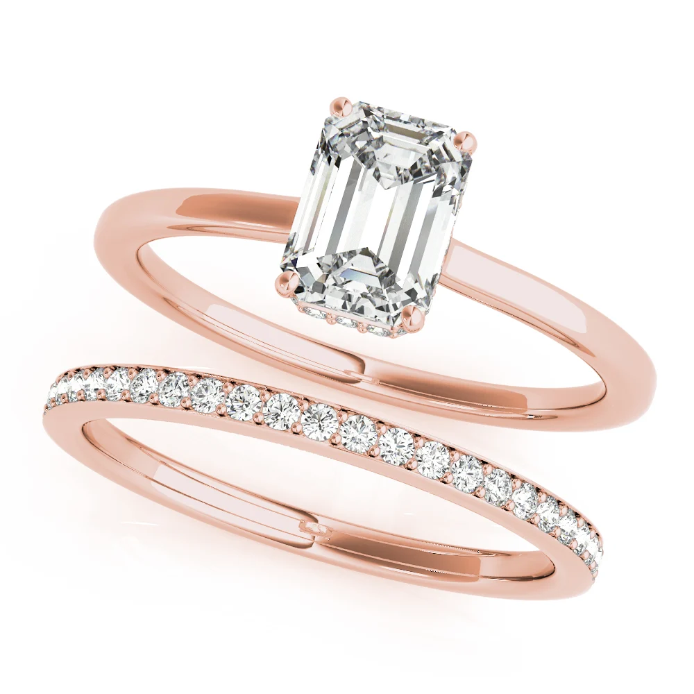Solitaire Emerald-Cut Engagement Ring - Image 11