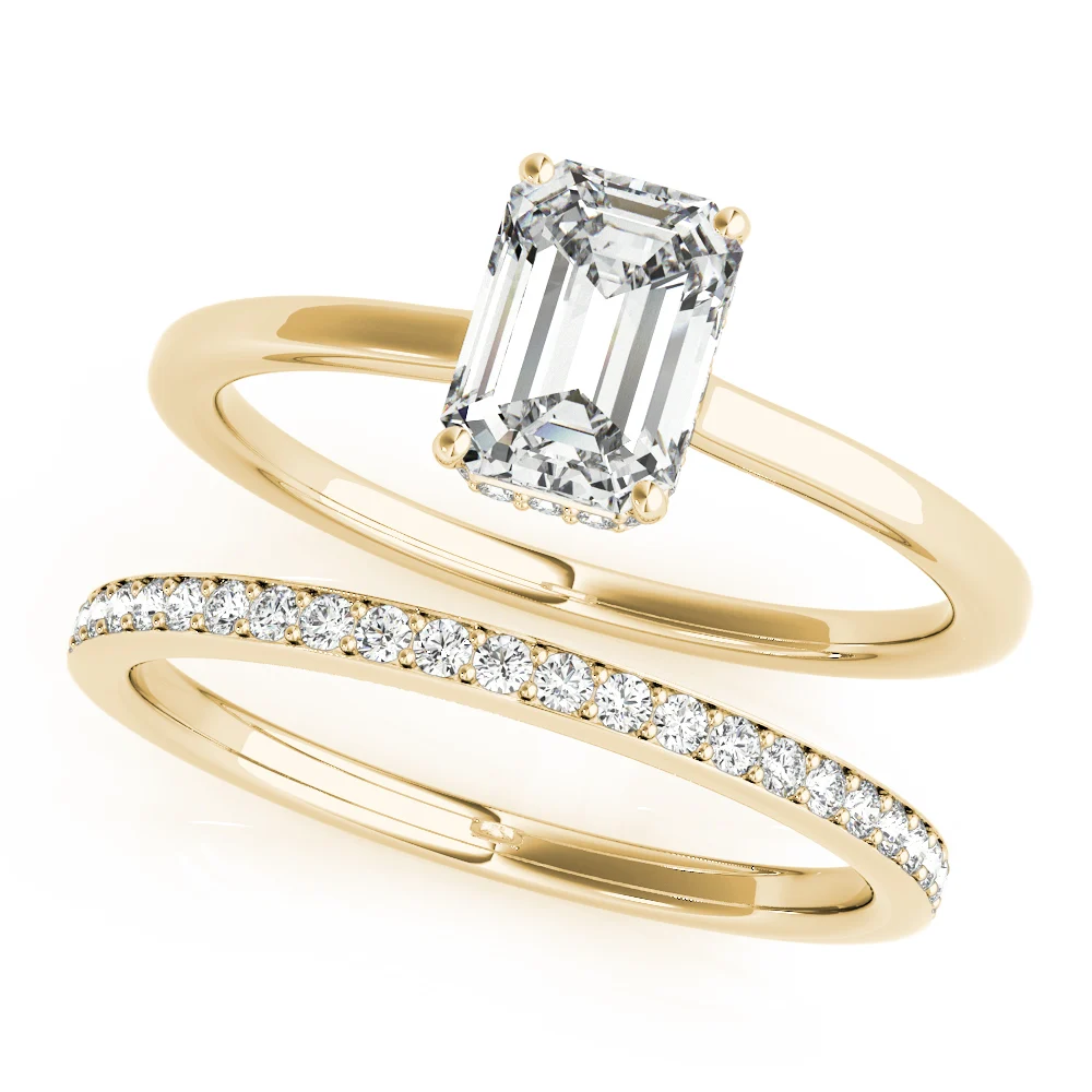Solitaire Emerald-Cut Engagement Ring - Image 7