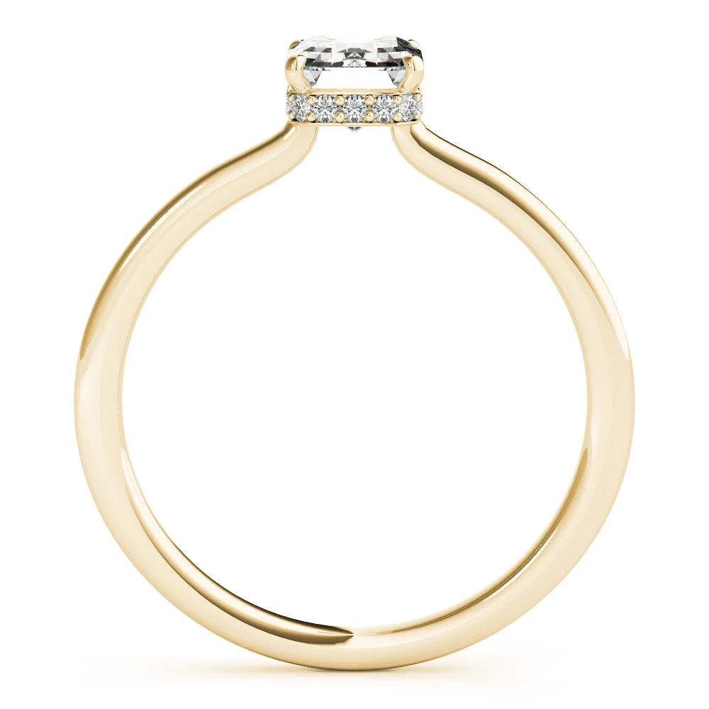 Solitaire Emerald-Cut Engagement Ring - Image 6