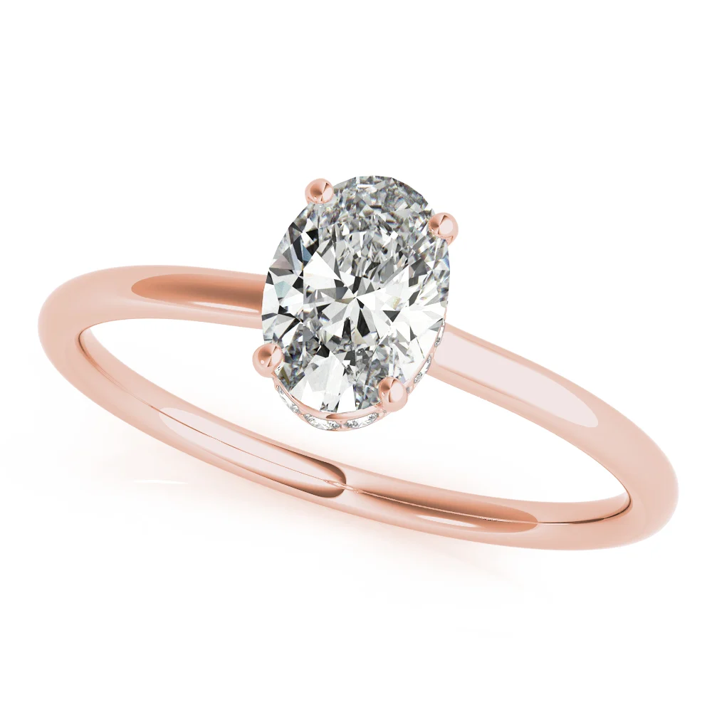 Hidden Halo Oval Engagement Ring - Image 9