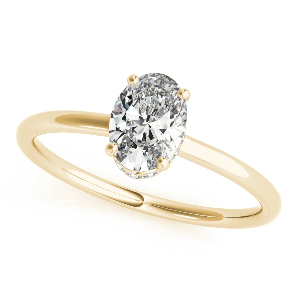 Hidden Halo Oval Engagement Ring - Image 5