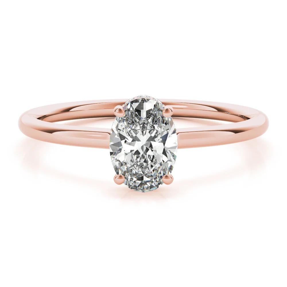 Hidden Halo Oval Engagement Ring - Image 12