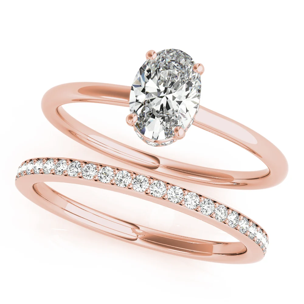 Hidden Halo Oval Engagement Ring - Image 11