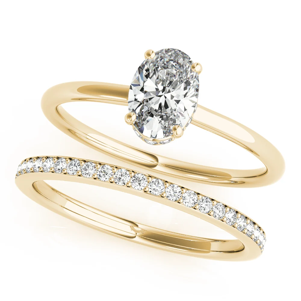 Hidden Halo Oval Engagement Ring - Image 7