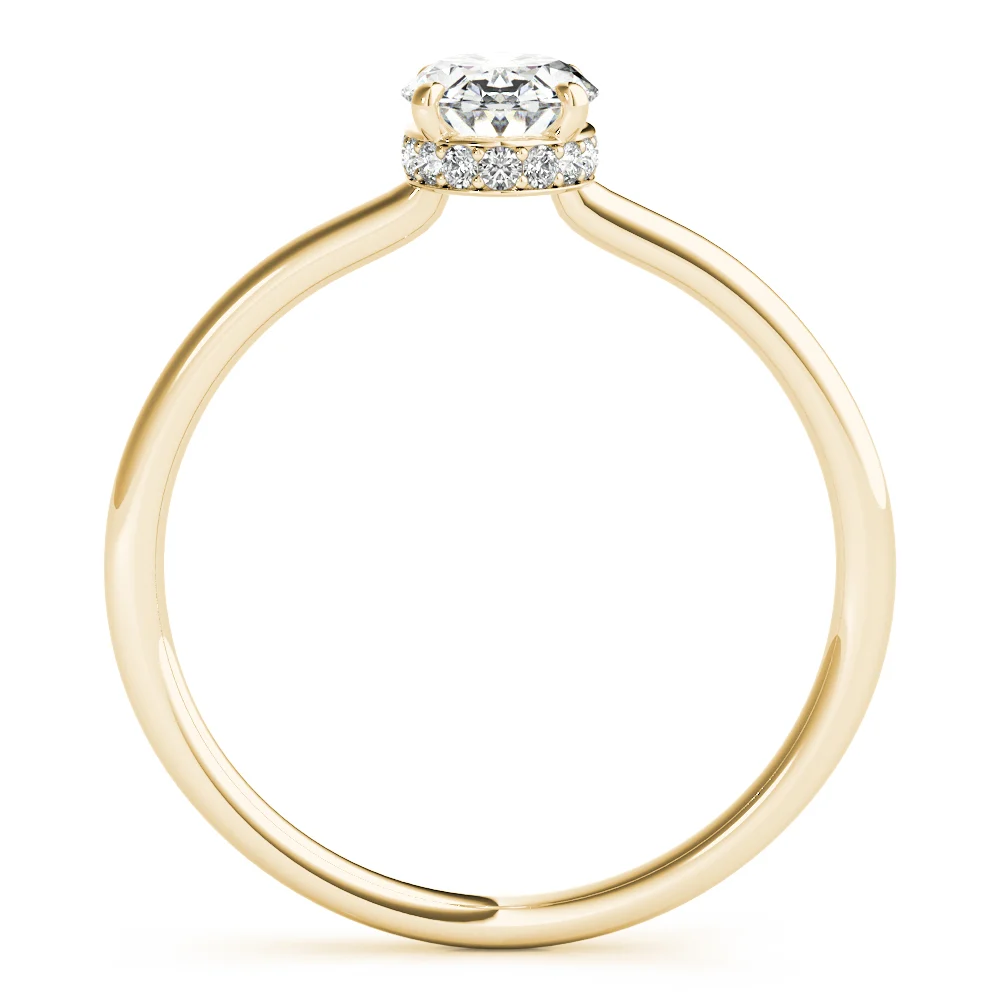 Hidden Halo Oval Engagement Ring - Image 6