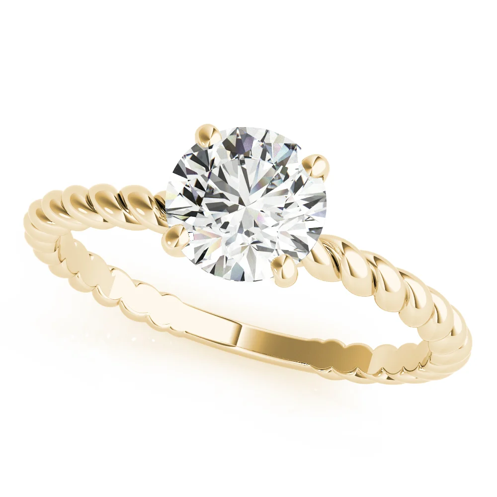 Braided Shank Round Cut Engagement Ring - Image 6