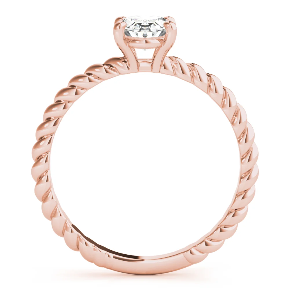 Braided Shank Oval Shape Engagement Ring - Image 12