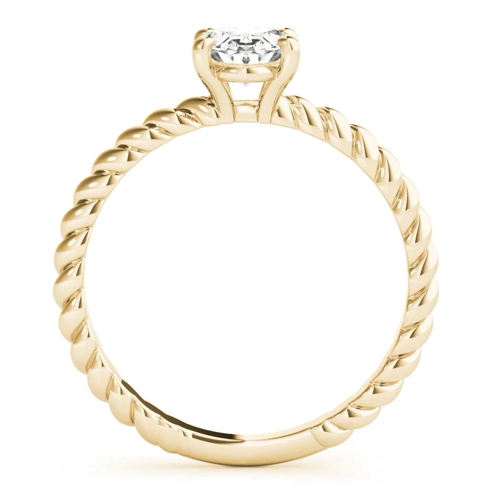 Braided Shank Oval Shape Engagement Ring - Image 7