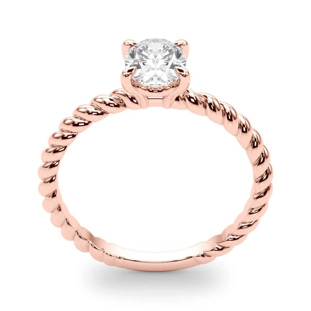 Braided Shank Oval Shape Engagement Ring - Image 15