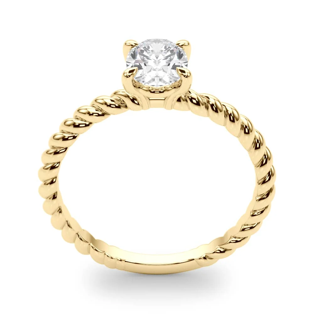Braided Shank Oval Shape Engagement Ring - Image 10