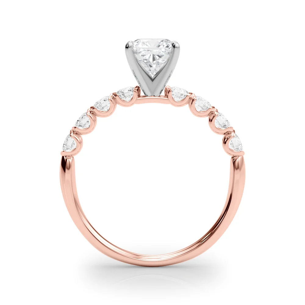 Single Row Half Bezel Engagement Ring - Image 64