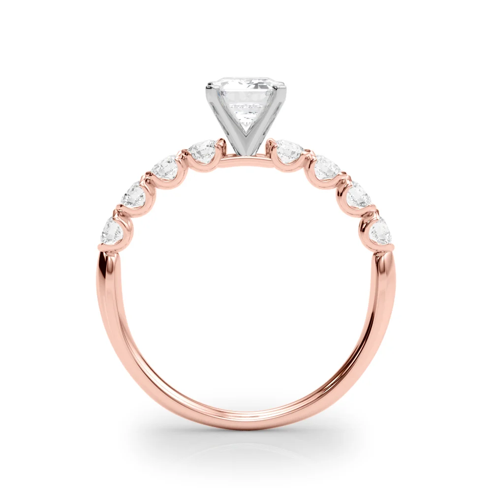 Single Row Half Bezel Engagement Ring - Image 65