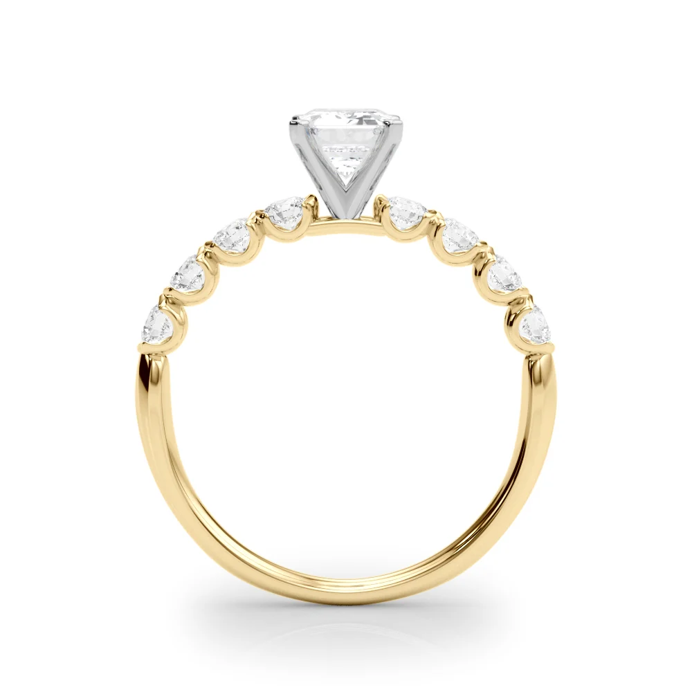 Single Row Half Bezel Engagement Ring - Image 37