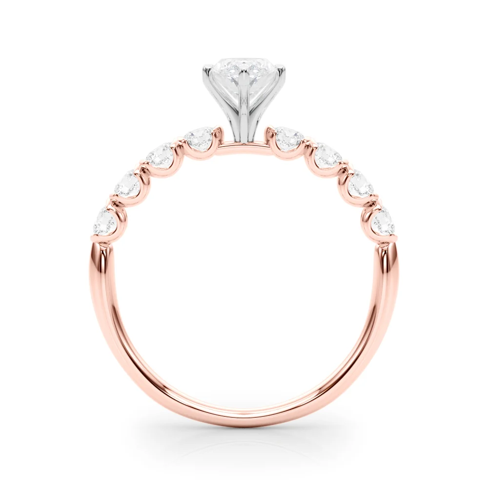 Single Row Half Bezel Engagement Ring - Image 66