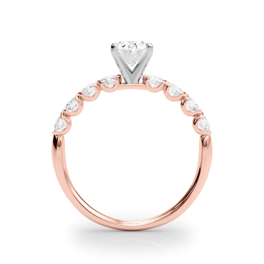 Single Row Half Bezel Engagement Ring - Image 67