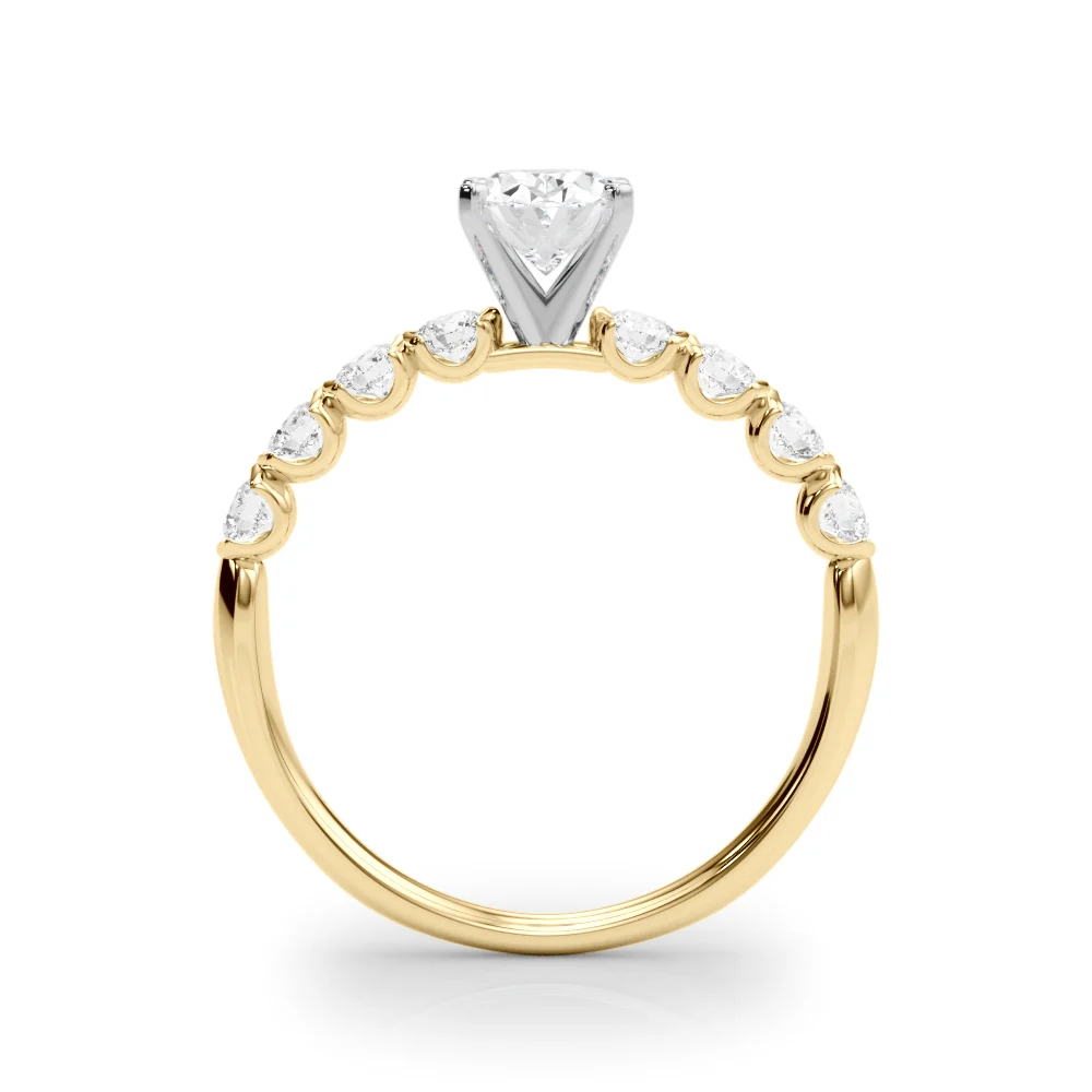 Single Row Half Bezel Engagement Ring - Image 39