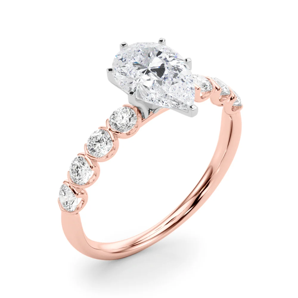 Single Row Half Bezel Engagement Ring - Image 82