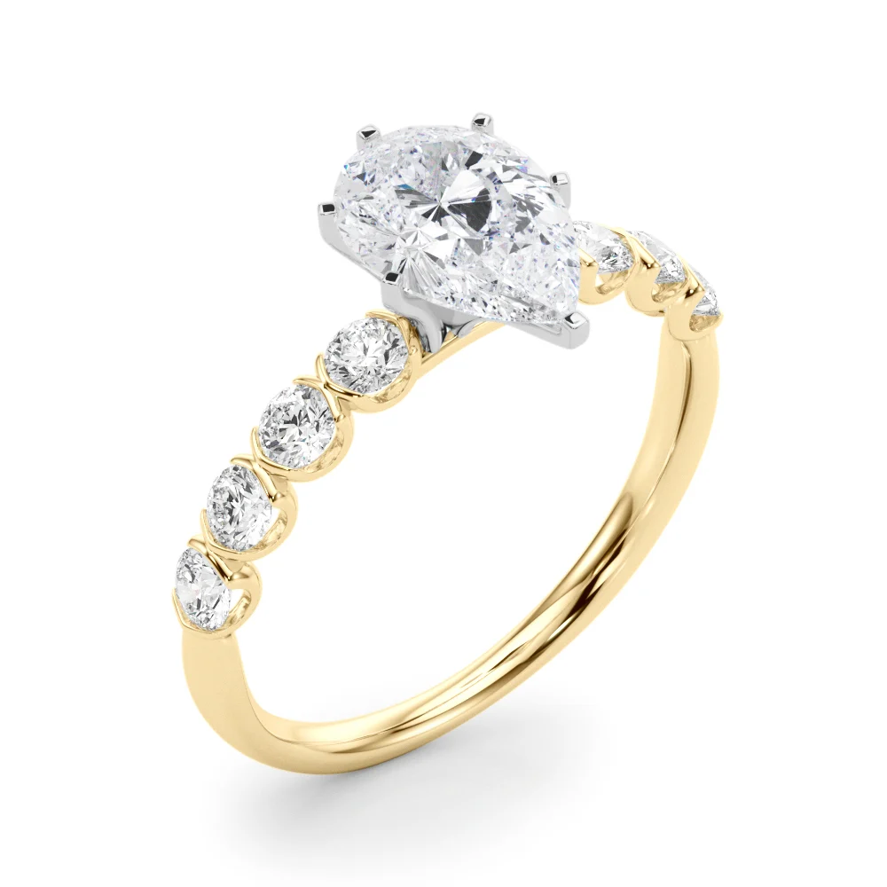 Single Row Half Bezel Engagement Ring - Image 54