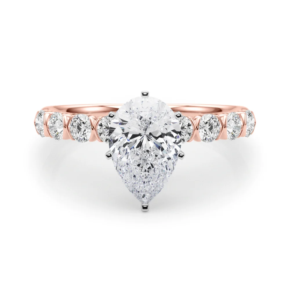 Single Row Half Bezel Engagement Ring - Image 75