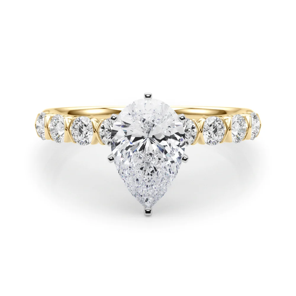 Single Row Half Bezel Engagement Ring - Image 47