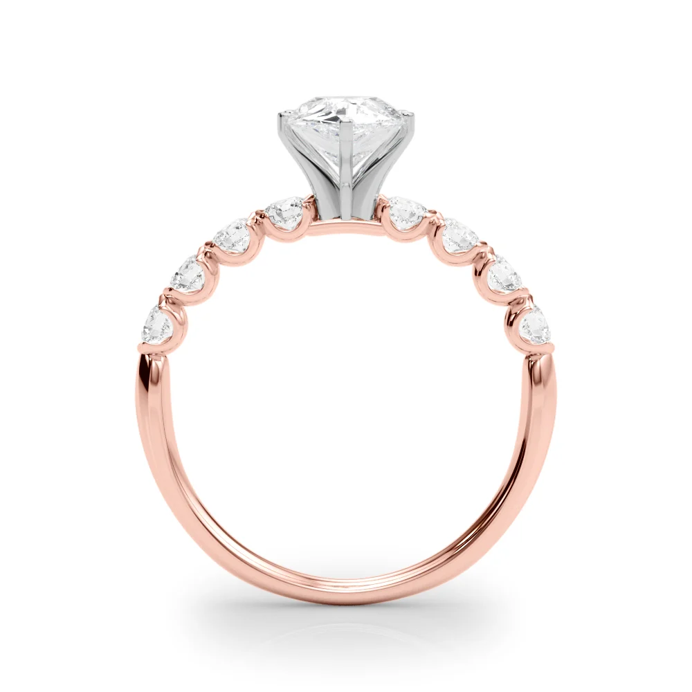 Single Row Half Bezel Engagement Ring - Image 68